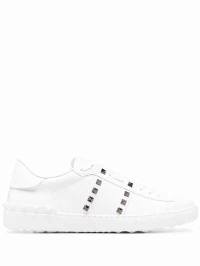 Valentino Garavani White Rockstud Untitled Trainers In Multi