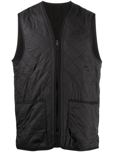 Barbour Zipped Gilet In Navy Blue