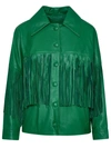 Dancassab Taylor Fringed Jacket In Green