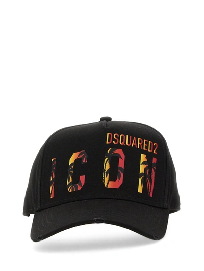 Dsquared2 Baseballi Hat With Sunset In Black