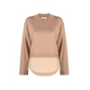See By Chloé Layered-effect Crew Neck Sweater In Brown