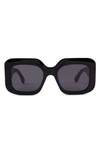Diff Giada 52mm Square Sunglasses In Grey