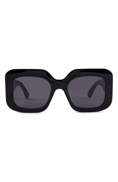 Diff Giada 52mm Square Sunglasses In Black