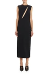 Versace Sleeveless Midi Dress With Cutouts In Black