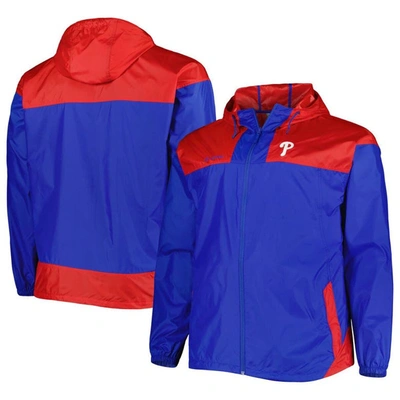 Columbia Royal Philadelphia Phillies Flash Forward Challenger Omni-shade Full-zip Windbreaker