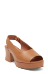 Jeffrey Campbell Extendo Slingback Platform Sandal In Tan
