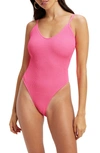 Good American Always Fits One Piece Swimsuit In Brightpink001