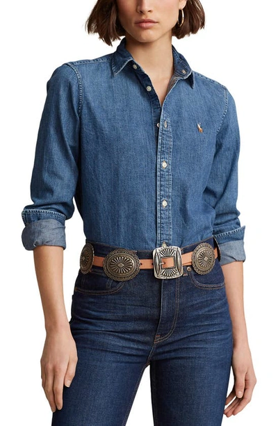 POLO RALPH LAUREN DENIM BUTTON-UP SHIRT