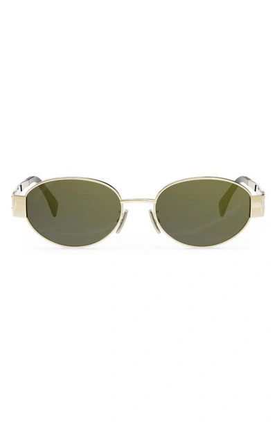 Celine Cl40235u Metal Triomphe 30n Gold Sunglasses