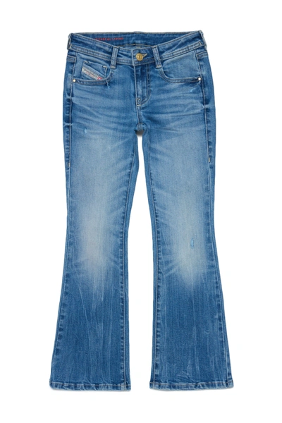 Diesel Kids' 1969 D-ebbey-j Trousers  1969 D-ebbey Bootcut Jeans Used Effect In Blue