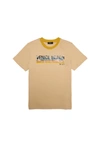 N°21 BEIGE JERSEY T-SHIRT WITH VENICE BEACH PRINT AND LOGO