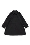 MM6 MAISON MARGIELA BLACK CAR COAT IN TWILL