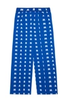 MARNI BLUE JERSEY JOGGING TROUSERS WITH SMALL ALLOVER LOGO