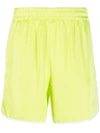 Blue Sky Inn Contrasting-sides Track Shorts In Green