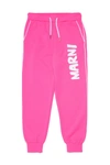 MARNI PINK TROUSERS IN TECHNICAL FABRIC WITH MARNI BRUSH LOGO