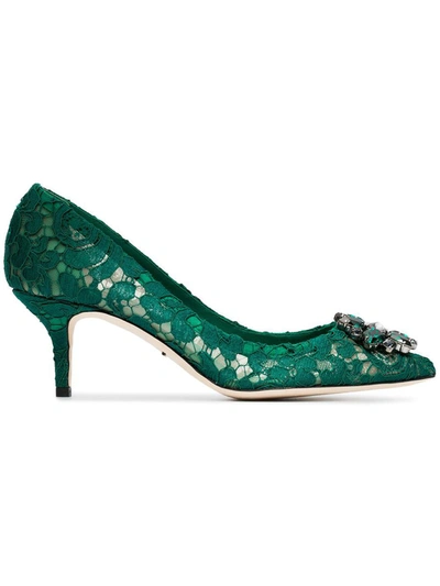 Dolce & Gabbana Bellucci 60mm Taormina Lace Pumps In Green