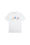 N°21 White Jersey T-shirt With Aloha Terry Application In White