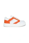 MARNI WHITE PERFORATED LOW-TOP SNEAKERS WITH LOGO