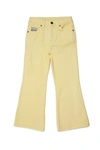 N°21 YELLOW JEANS WITH VINTAGE EFFECT