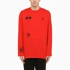 FRED PERRY RAF SIMONS FRED PERRY RAF SIMONS LONG-SLEEVES T-SHIRT WITH PRINTS