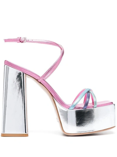 HAUS OF HONEY HAUS OF HONEY WANNABE MIRROR LEATHER SANDALS