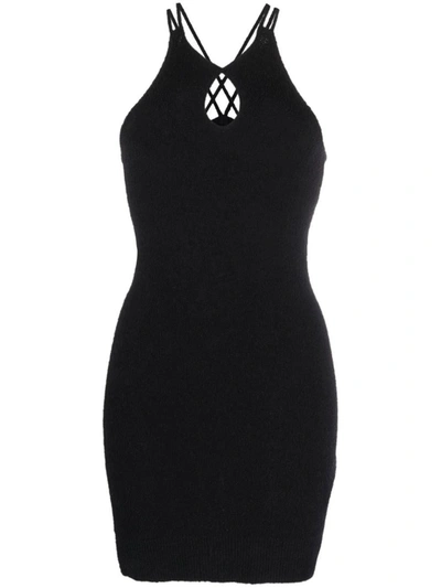 Iro Halterneck Knitted Dress In Black