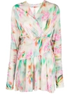 Iro Zola Short Wrap Dress In Green