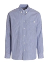 Sacai Thomas Mason Long-sleeved Poplin Shirt In Light Blue
