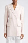 Jil Sander Tailor Made Slim Double-breasted Jacket In 680 - Rose