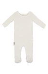 Maniere Babies' Essential Rib Cotton Footie In White