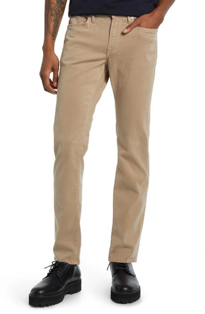 Frame L'homme Slim Fit Five-pocket Twill Pants In Khaki