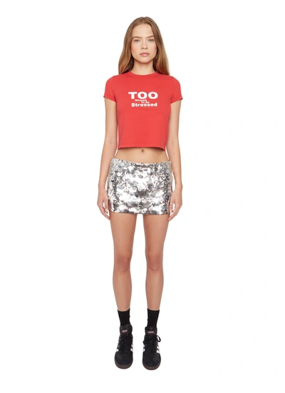 Danielle Guizio Ny Blessed Tee In Red