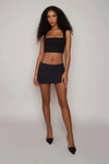 Danielle Guizio Ny Micro Mini Stretch Skirt In Black
