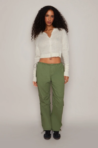 Danielle Guizio Ny Utility Cargo Pants In Sage Green