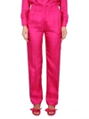 Red Valentino Satin Finish Trousers With Elastic Waistband In Purple