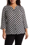 BY DESIGN LORELAI 3/4 SLEEVE BLOUSE