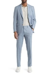 Canali Kei Trim Fit Wool Suit In Light Blue