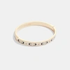 Coach Outlet Signature Enamel Hinged Bangle In Silver