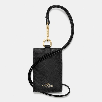Coach Outlet Id Lanyard In Black