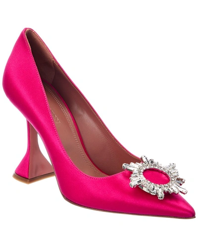 Amina Muaddi Satin Begum Pumps 95 In Pink