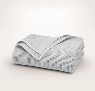 Boll & Branch Organic Waffle Bed Blanket In Sky