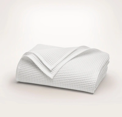 Boll & Branch Organic Waffle Bed Blanket In White