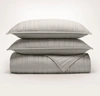 Boll & Branch Organic Signature Stripe Quilt Set In Pewter Stripe