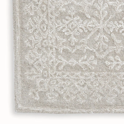 Boll & Branch Organic Cottonfield Rug In Oatmeal/pewter