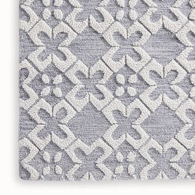 Boll & Branch Organic Cotton Tile Rug In Pewter