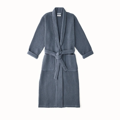 Boll & Branch Men's Waffle Robe In Mineral