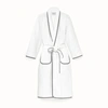 Boll & Branch Men's Plush Robe In White/stone