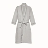Boll & Branch Men's Waffle Robe In Pewter/stone