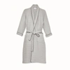 Boll & Branch Men's Waffle Robe In Pewter/stone