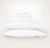 Boll & Branch Organic Signature Embroidered Sheet Set In White/white Embroidered